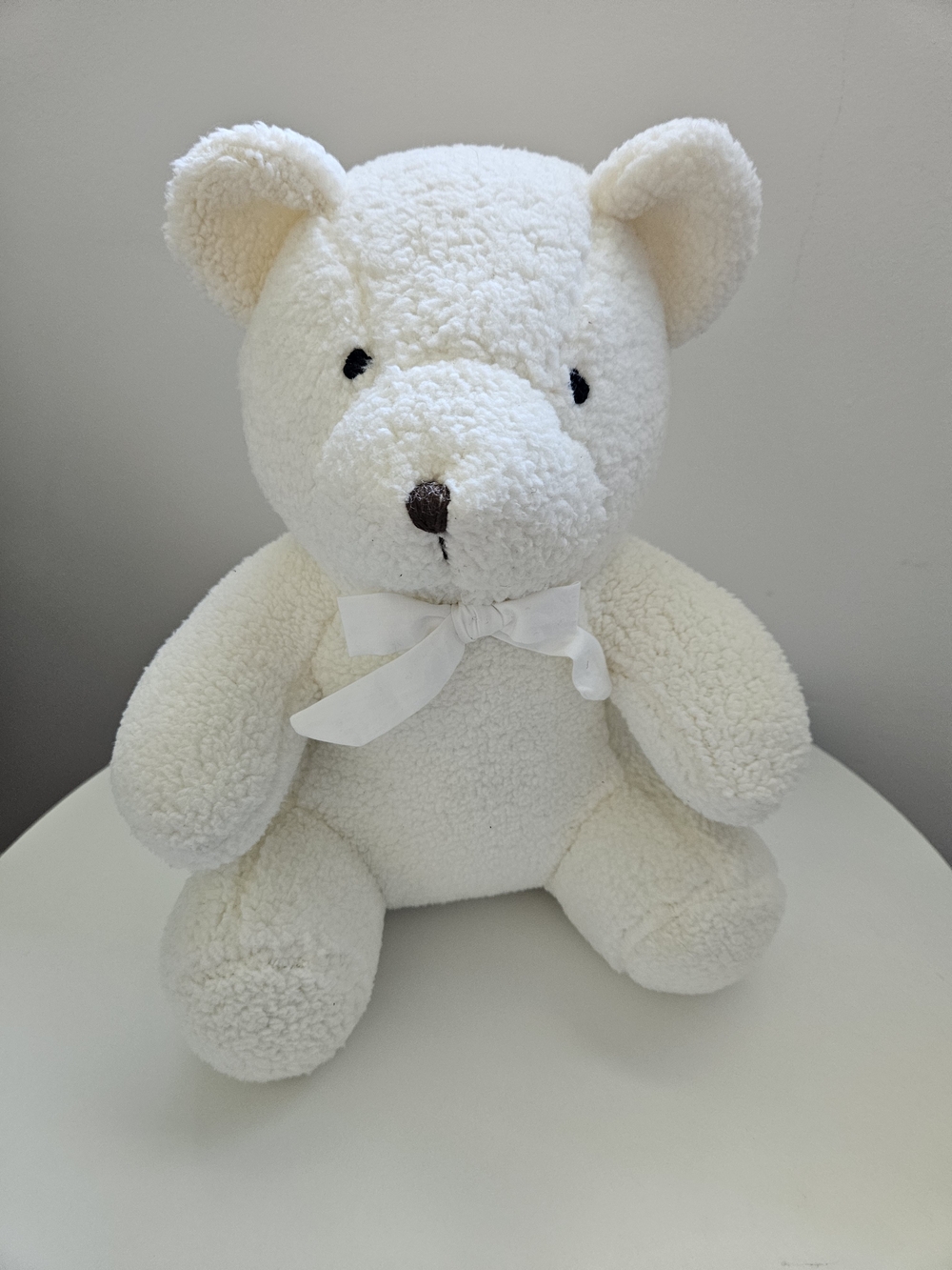 Ivory Teddy Bear with Bow